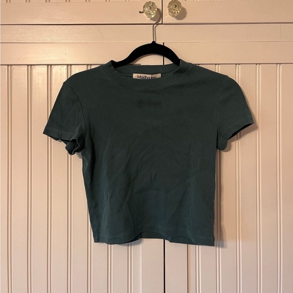 Madhappy Green Ribbed Tee - Picture 2 of 4
